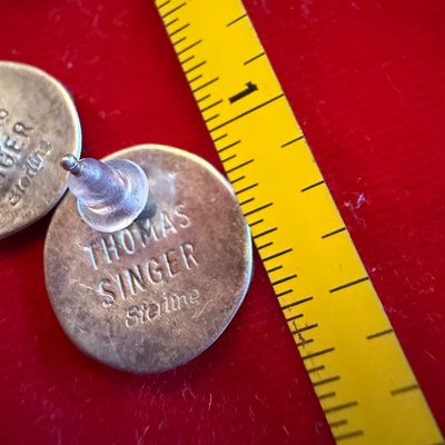 Tommy Singer Sterling Silver & Gold Overlay Geometric Earrings