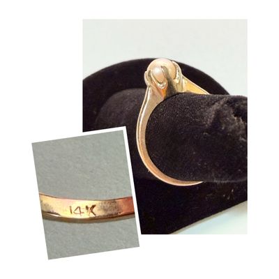 Women’s 14k Yellow Gold Ring w/ Pearl Size 5.5