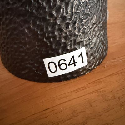 Pair of Vintage-Style Black Textured Table Lamp w Tapered Shade