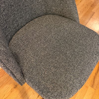 Set of 4 ROOM & BOARD Upholstered Dining Chairs, MCM-Inspired Vintage Style Tweed Upholstery