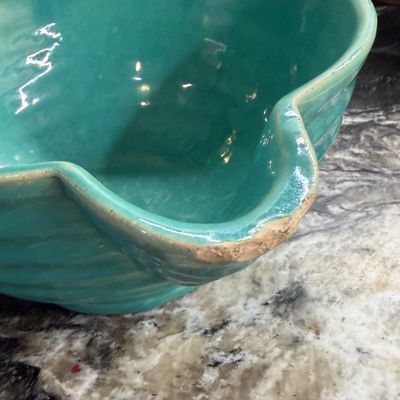Vintage Kitchenware Lot – French Le Parfait Glass Jars, Enamel Flour Sifter, Turquoise Stoneware Bowl & Baking Tools