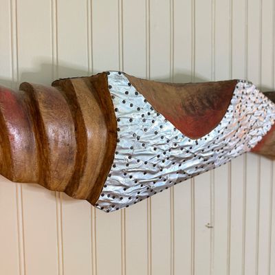 5” Long Hand Carved Wooden Tribal Wall Sculpture