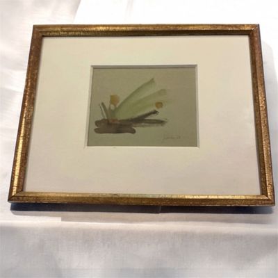 1965 Abstract Watercolor Professionally Framed / Matted Signed Art