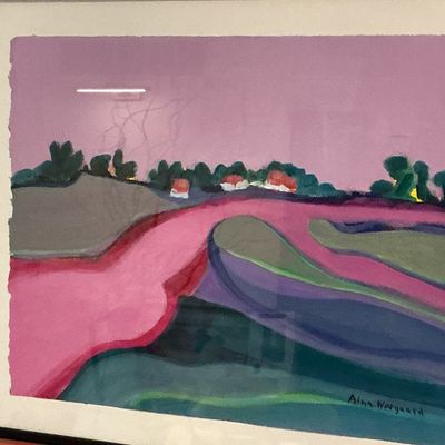 TWO Professionally Framed Alina Wergaard Watercolor Landscape Artworks