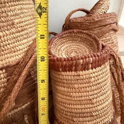 Lot of 6 Ethnographic Woven Basket & Vessel Collection