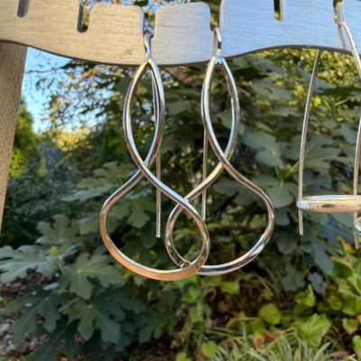 Lot 6 Pairs Mixed Metal Artisan Earrings with Labradorite, Copper & Sculptural Designs Jewelry