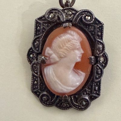 Antique Cameo Jewelry Brooch & Pendant Lot