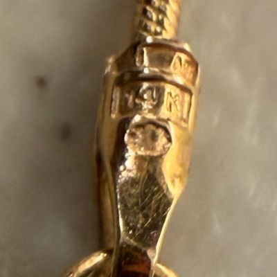 14k Yellow Gold Cartouche Handmade Egyptian Necklace & Pendant