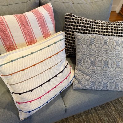 FOUR Large Decorative Pillows