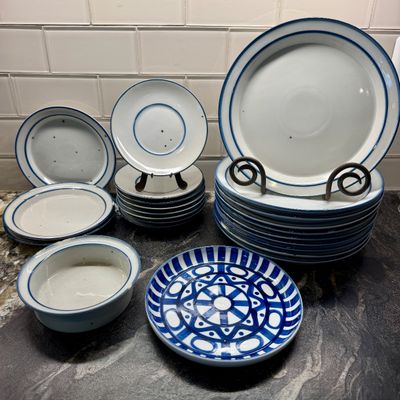 23 Piece Dansk Ceramic Dinnerware Lot Plates Bowls