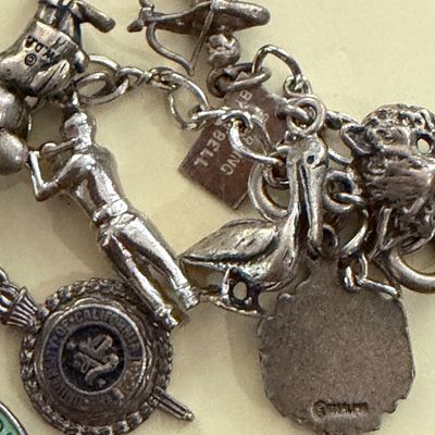 Vintage Charm Bracelet - Mostly Sterling