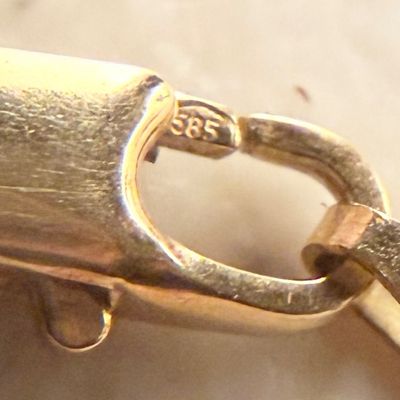 14k Yellow Gold Cartouche Handmade Egyptian Necklace & Pendant