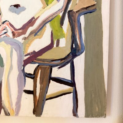 Emisela Hart Signed Abstract Figurative Painting Oil on Canvas