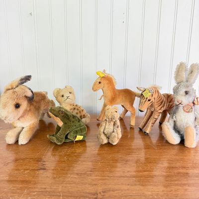 Mixed Lot of Vintage Steiff Plush Animals