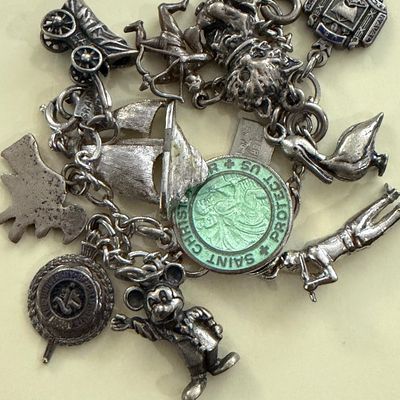 Vintage Charm Bracelet - Mostly Sterling