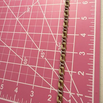 14k Gold Two Toned Harry Manson Schmidt Chain Bracelet