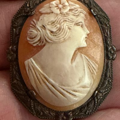 Antique Cameo Jewelry Brooch & Pendant Lot