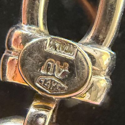 14k White Gold Italy Chain Bracelet