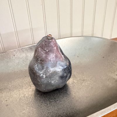 “Article” Aluminum Tray w Set of 4 Sculptural Ceramic Pears