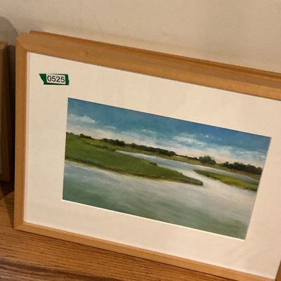 Gail Higginbotham “Knapps Narrows II” Original Oil Pastel Professionally Matted & Framed