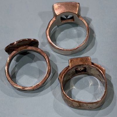 Mixed Sterling Jewelry Lot - Rings, Signed Brooch, Earrings, Bracelet