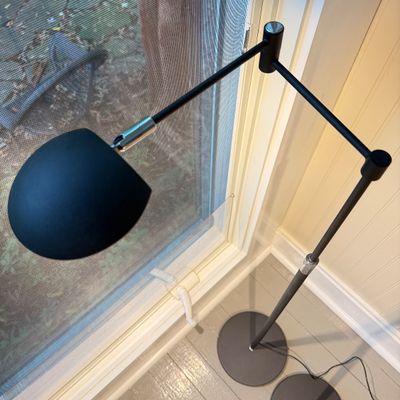 2 “Plus Black” Adjustable LED Floor Reading Lamps, Model T2057A