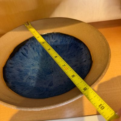 Lot of Signed Studio Pottery Bowls, Blue and Green Glazed Ceramics