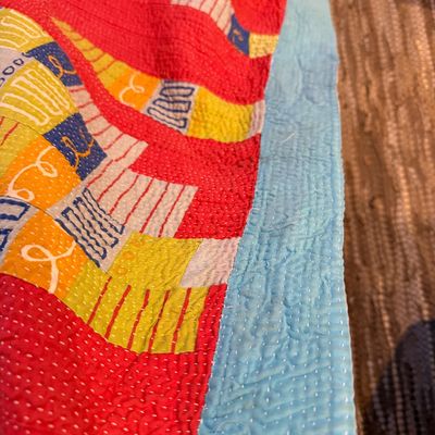 Vintage Hand Crafted Reversable Quilt