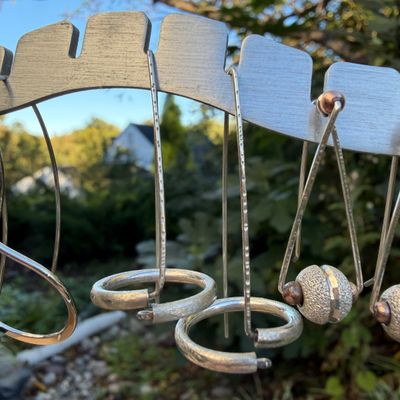 Lot 6 Pairs Mixed Metal Artisan Earrings with Labradorite, Copper & Sculptural Designs Jewelry