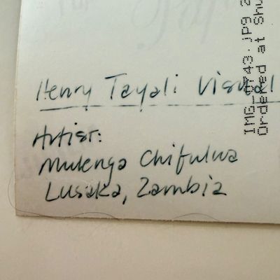 Henry Tayali Signed Original Oil on Canvas, 2006, Zambian Artist, Framed Painting