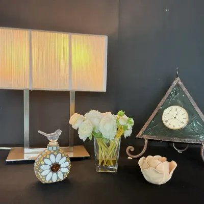Crate & Barrel Lamp With Accent Pieces