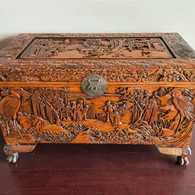 Dongyang Carved Wooden Chest