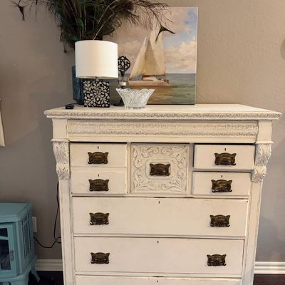 Sale Photo Thumbnail #6: Antique painted chest