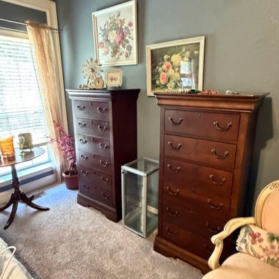 Sale Photo Thumbnail #2: Matched set of Broyhill tall dressers
