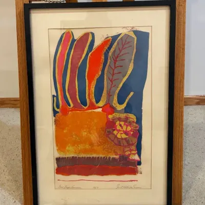 "The Four Finger Exercise" by Janet Wellington Carson Signed, Numbered Abstract Art Print