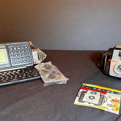 Vintage 1950’s Kodak Brownie Starlet Camera & 1994 Casio Digital Diary