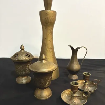 MCM Handcrafted Indian Brass Pieces 