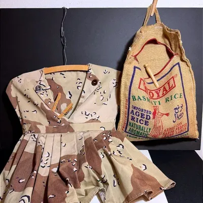 “On The Line” Vintage Handcrafted Clothespin Caddies With Vintage Wooden Clothespins