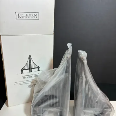 Pair of Restoration Hardware Engineering Marvel Bookends