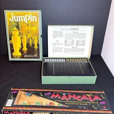 1964 Jumpin Game By Minnesota Mining and Manufacturing, Co & Mancala Game