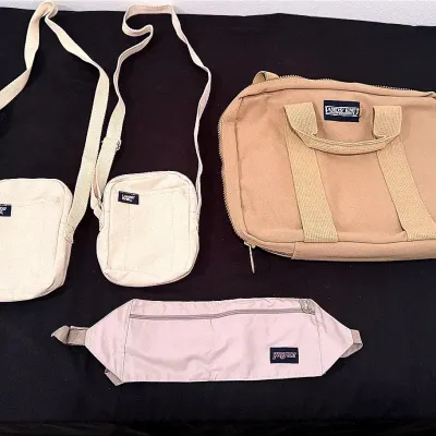 Lands’ End Laptop Bag, Two New Lands’ End Mini Canvas Utility Bags & A JanSport Waist Travel Pack 