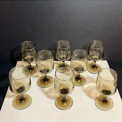 Libbey Glass Co. “Tawny Accent” Wine Glasses