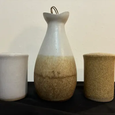 MCM Northwinds Decanter & Set Of MCM Salt & Pepper Shakers