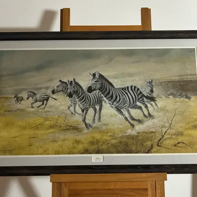“Zebras” By Charles Frace Signed Print