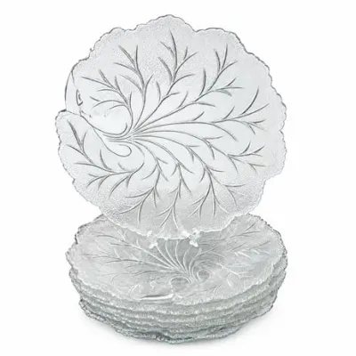 Lot 330   
Indiana Glass Clear Pressed Leaf Plates (7)