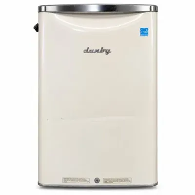 Lot 419   
Danby Retro-Style Compact Refrigerator, Cream with Chrome Trim