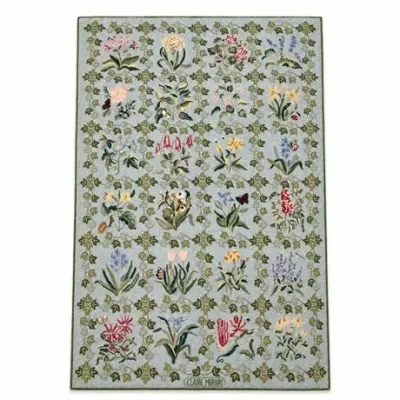 Lot 558  
Claire Murray Large Hand-Hooked Wool Area Rug, Garden Botanical with Ivy, Signed