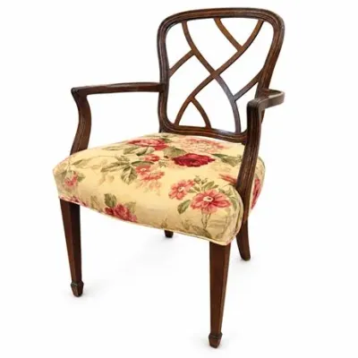 Lot 513   
Kindel Furniture Hepplewhite Style Carved Mahogany Armchair