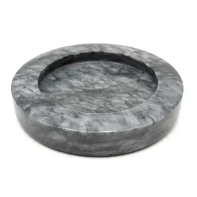Lot 034  
MCM Carved Grey Veined Marble Round Ashtray