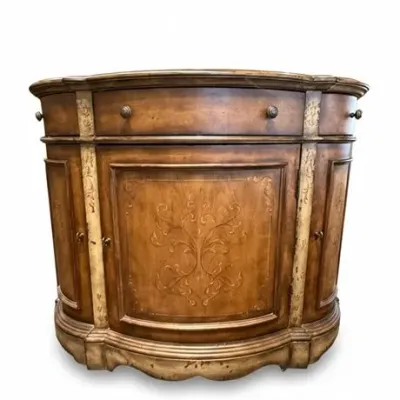 Lot 104   
Traditional Demilune Carved Accent Cabinet